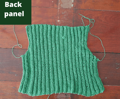 crochet vest with collar