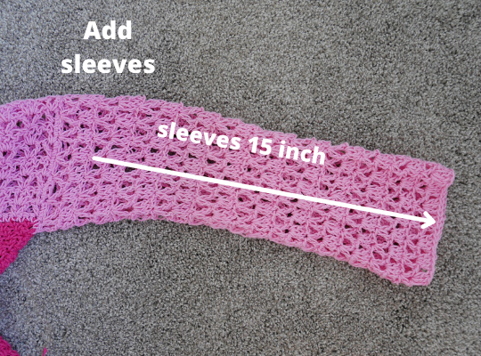 add sleeves to sweater top