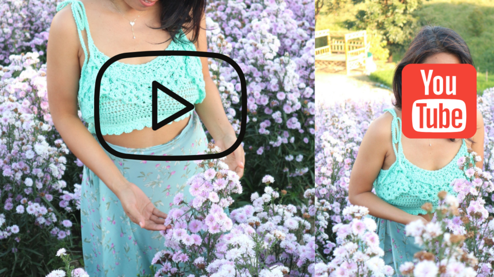 Easy Lace Ruffle Crochet Top - Free Pattern - Jenny & Teddy