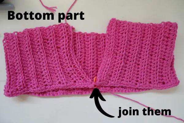 How to join a crochet rectangle.