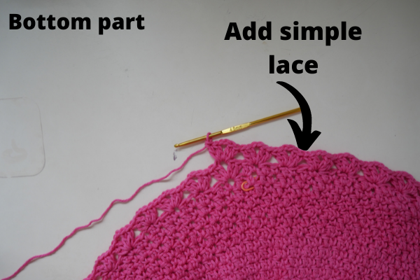 Add simple crochet lace.
