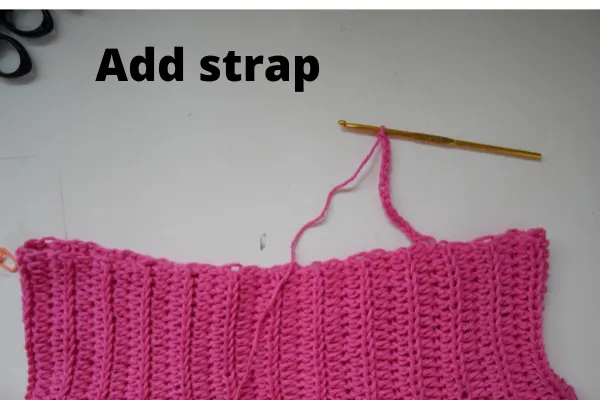 How to crochet tie strap. 