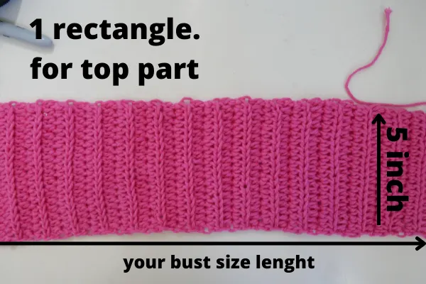 crochet a rectangle.