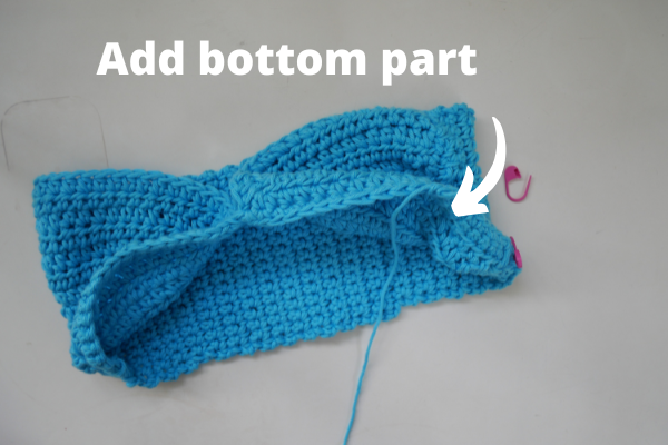 add bottom part of babydoll top crochet pattern.