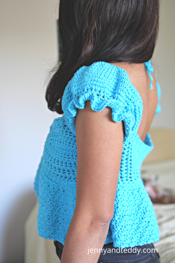 crochet baby doll top short sleeve for beginners.