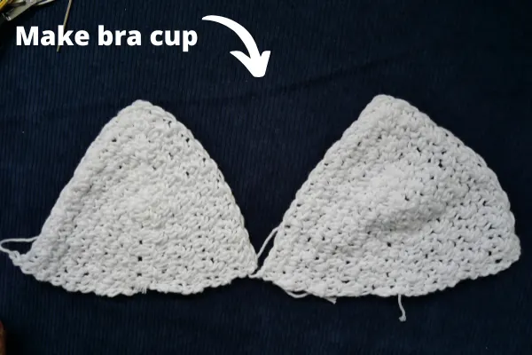 Make 2 crochet cups.