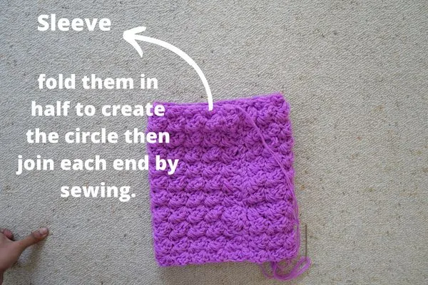 crochet sleeves.