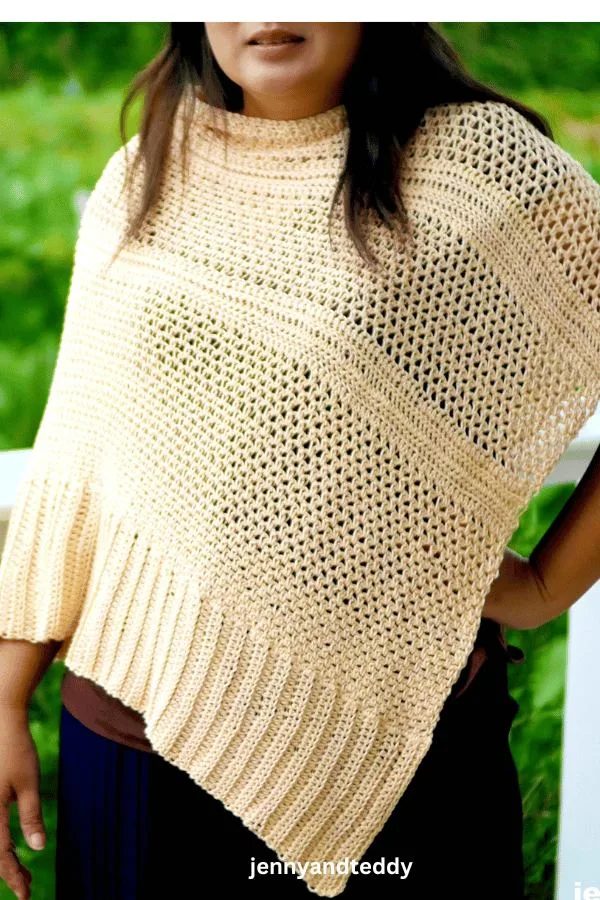 Easy crochet summer strip wrap free pattern.