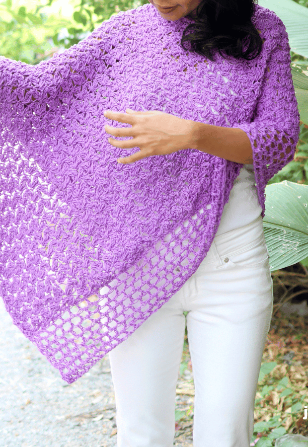Light weight poncho for summer free pattern.