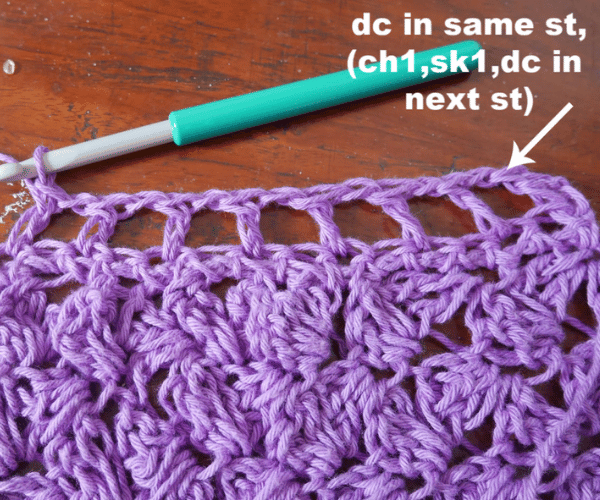 crochet simple meash edge to the poncho pattern.
