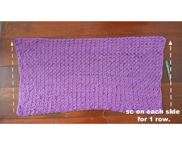 crochet one rectangle easy tutorial.