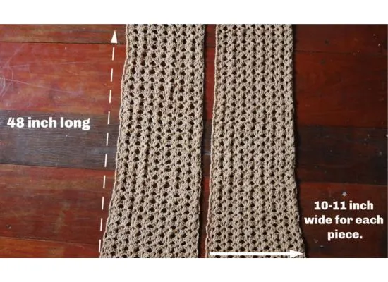 crochet 2 lacy rectangle.