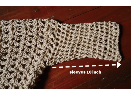 How to adjust crochet long sleeves.