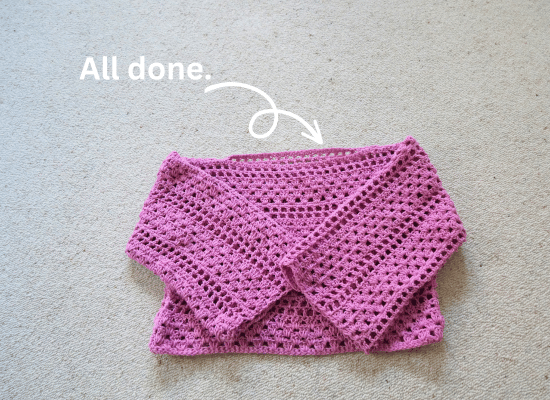 Finished the granny long sleeves sweater photo.