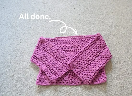 Finished  the granny  long sleeves sweater photo.