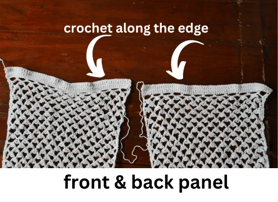 crochet edging with simple single crochet.