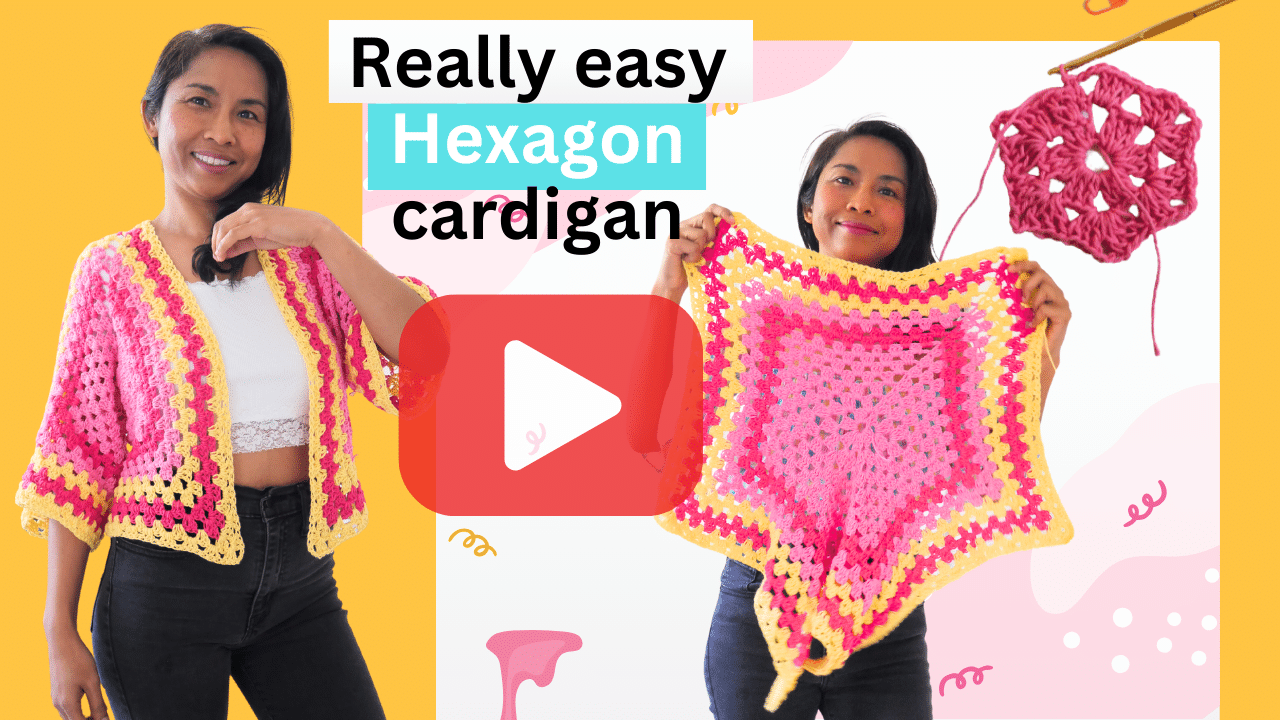 Easy crochet cardigan from 2 pieces.