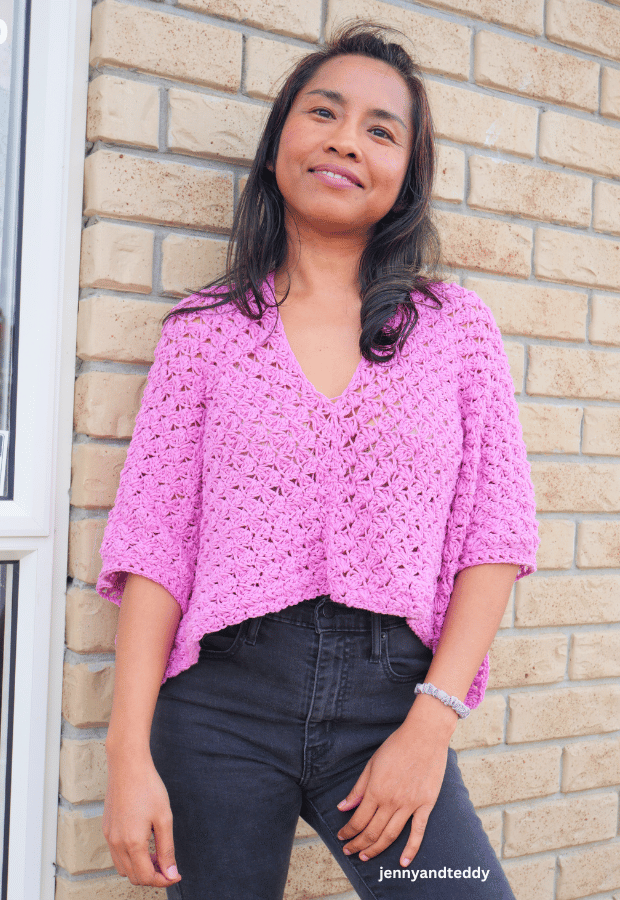 2 rectangle crochet summer top.