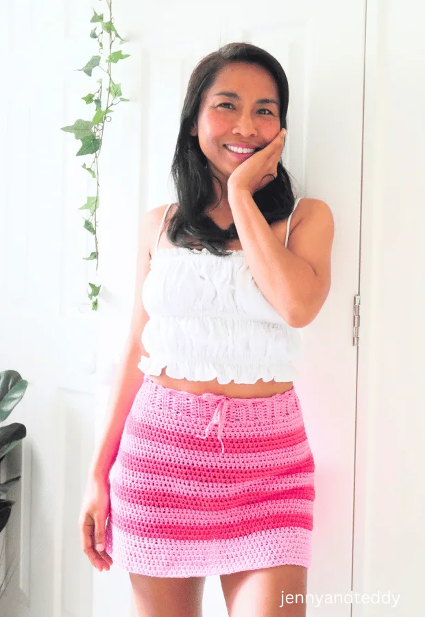how to crochet a simple skirt pattern step by step tutorial.