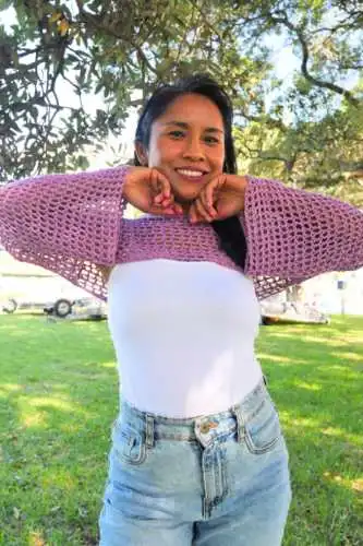 long sleeves cover up top tutorial crochet pattern.