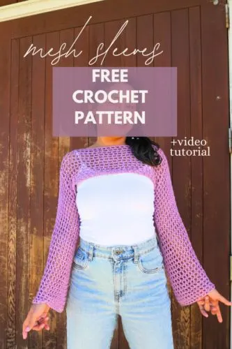 crochet mesh sleeves for beginners.