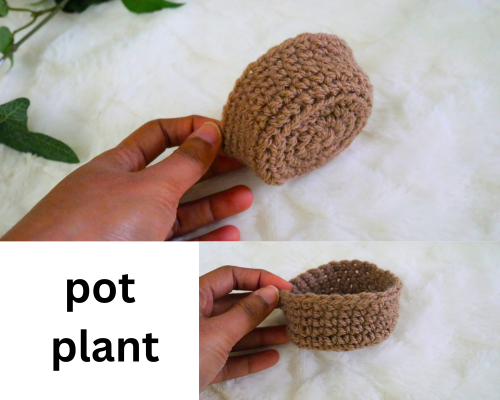 how to crochet a pot plant free  pattern