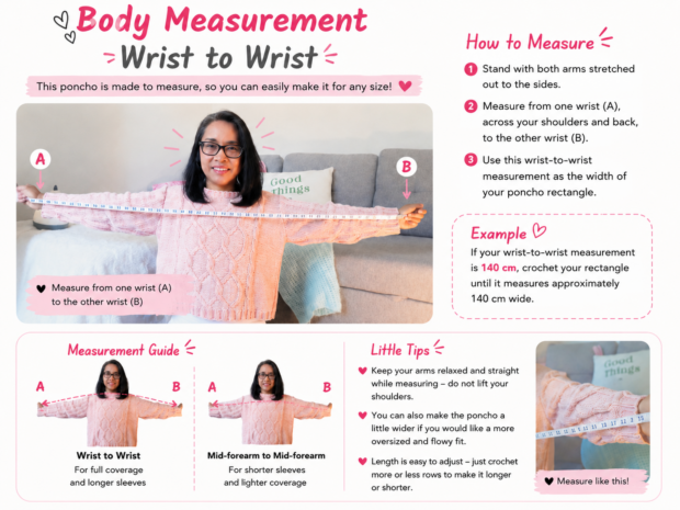 body measurment for poncho