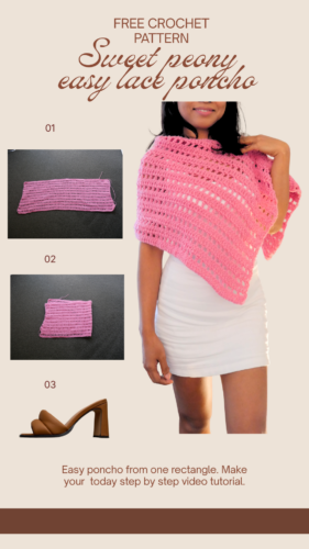 simple ease lace poncho free crochet pattern